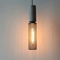 Pendant Light Concrete Cylinder in Urban Style | Lymaros