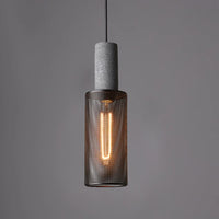 Pendant Light Concrete Cylinder in Urban Style | Lymaros