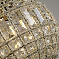 Pendant Light Crystal Globe French Country Brass Finish | Deravon