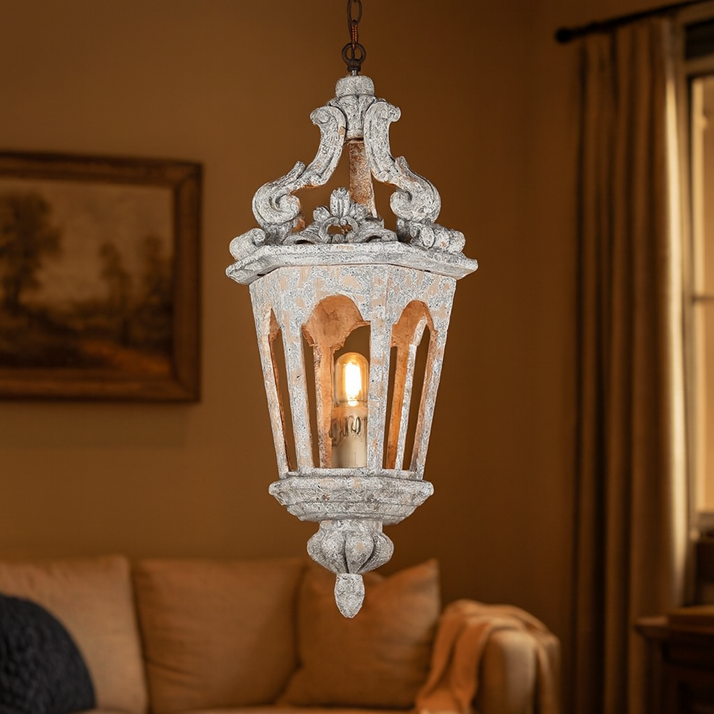 Pendant Light Distressed Wood Rustic Hanging Design | Cavalo