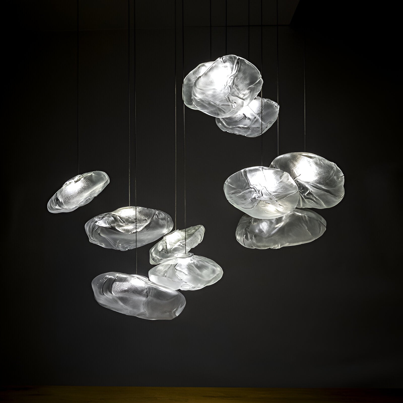 Pendant Light Fiberglass Clouds Minimalist Design | Tenira