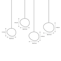 Pendant Light Frosted Glass in Nordic Style | Pebora