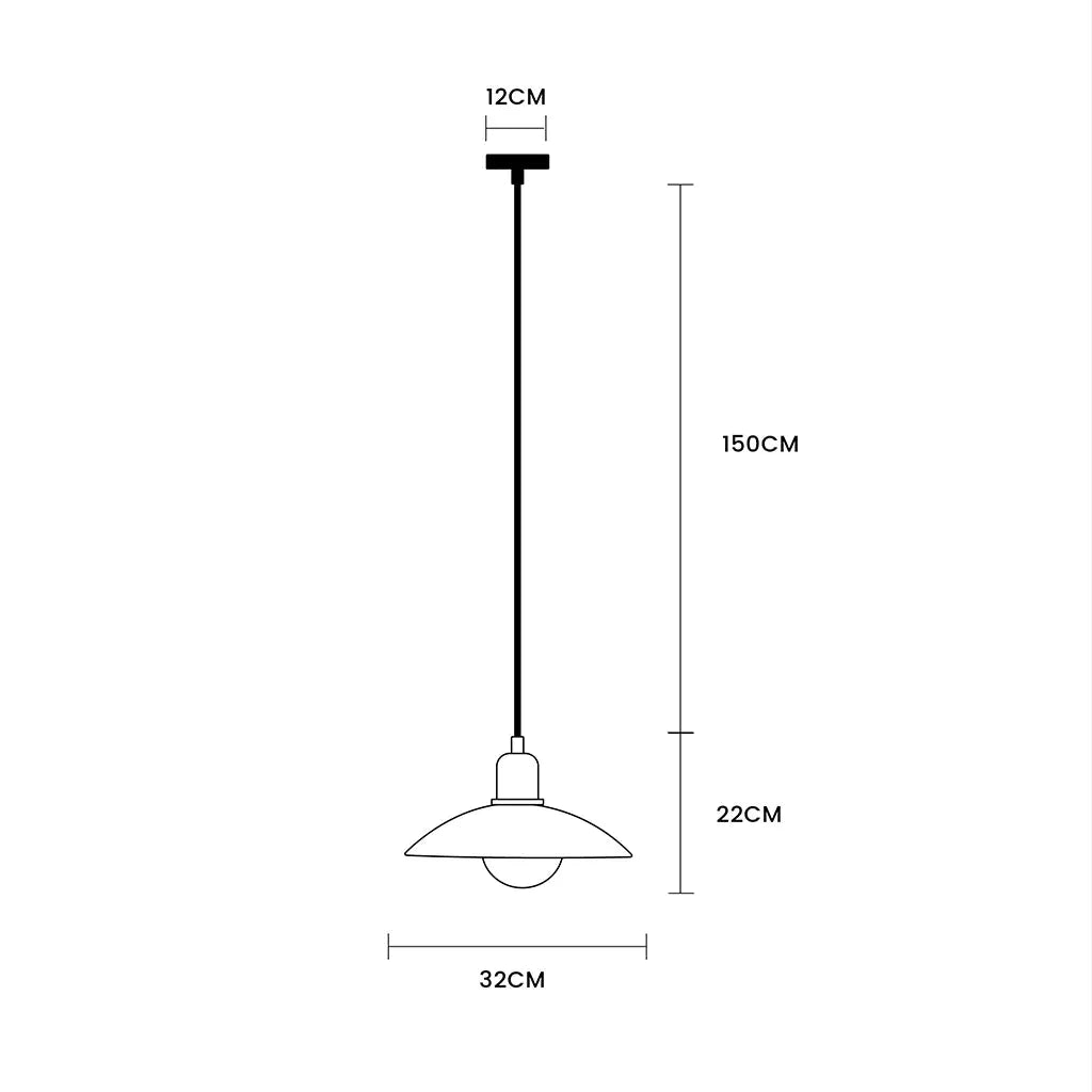 Pendant Light Glass Dome in Modern Bauhaus Style | Marcolo