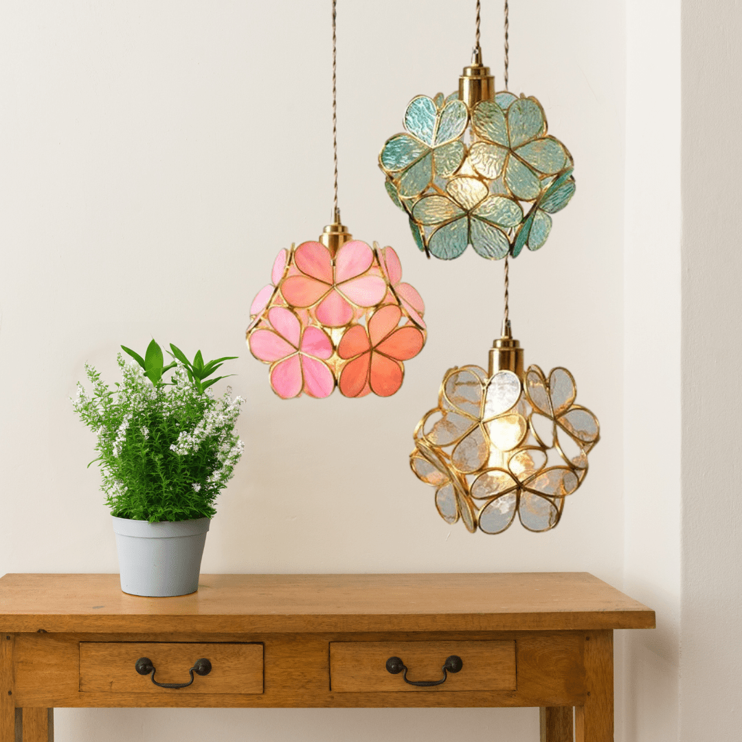 Pendant Light Glass Flower in Nordic Style | Florayn
