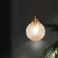 Pendant Light Glass Globe Colonial Hanging Design | Yelvar
