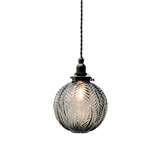Pendant Light Glass Globe Colonial Hanging Design | Yelvar