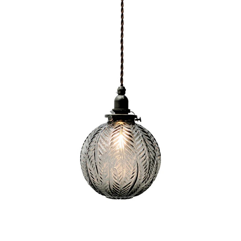 Pendant Light Glass Globe Colonial Hanging Design | Yelvar