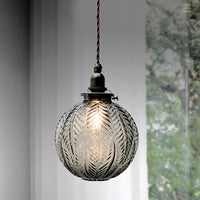Pendant Light Glass Globe Colonial Hanging Design | Yelvar