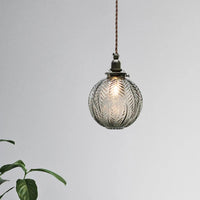 Pendant Light Glass Globe Colonial Hanging Design | Yelvar