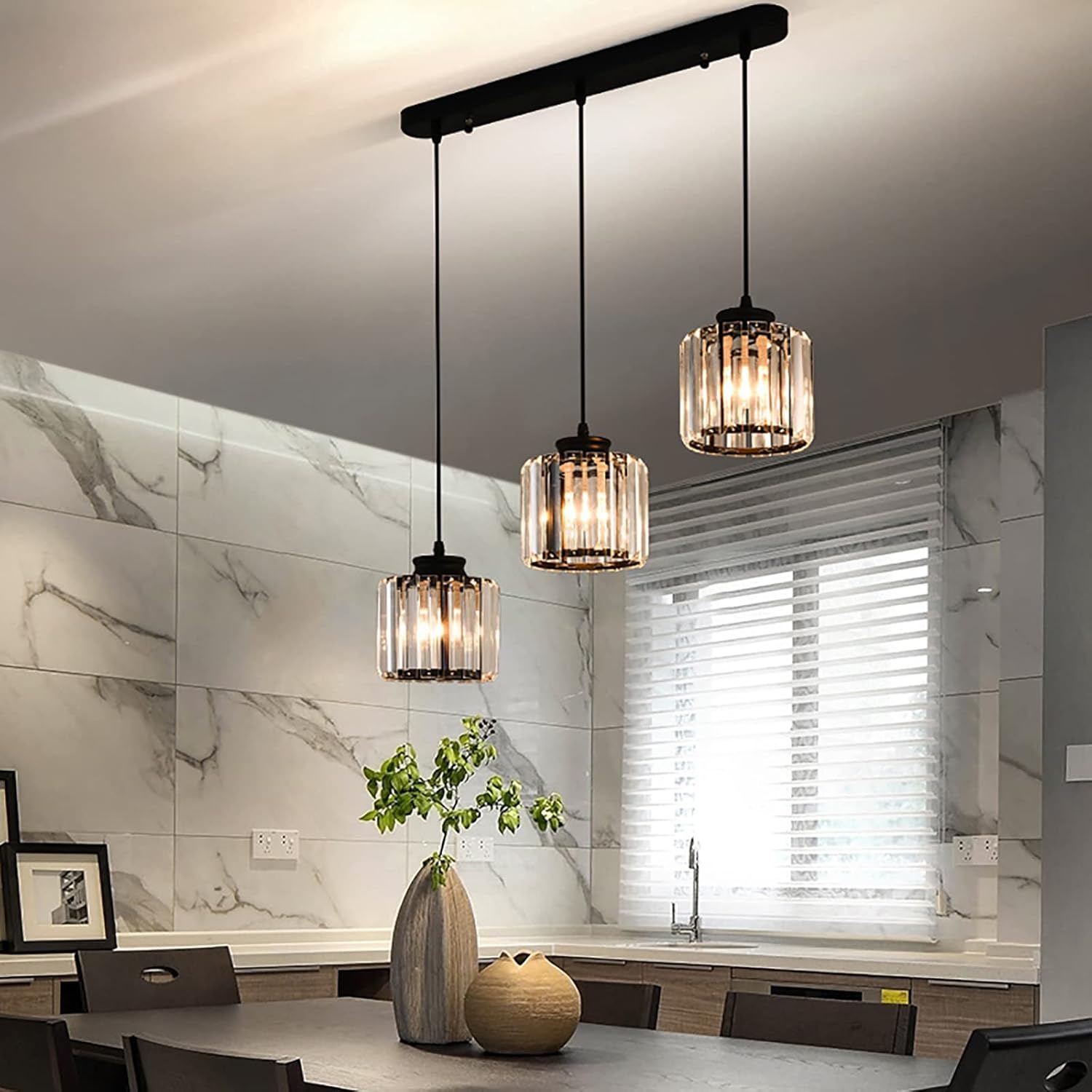 Pendant Light Glass Multihead in Nordic Style | Dorien