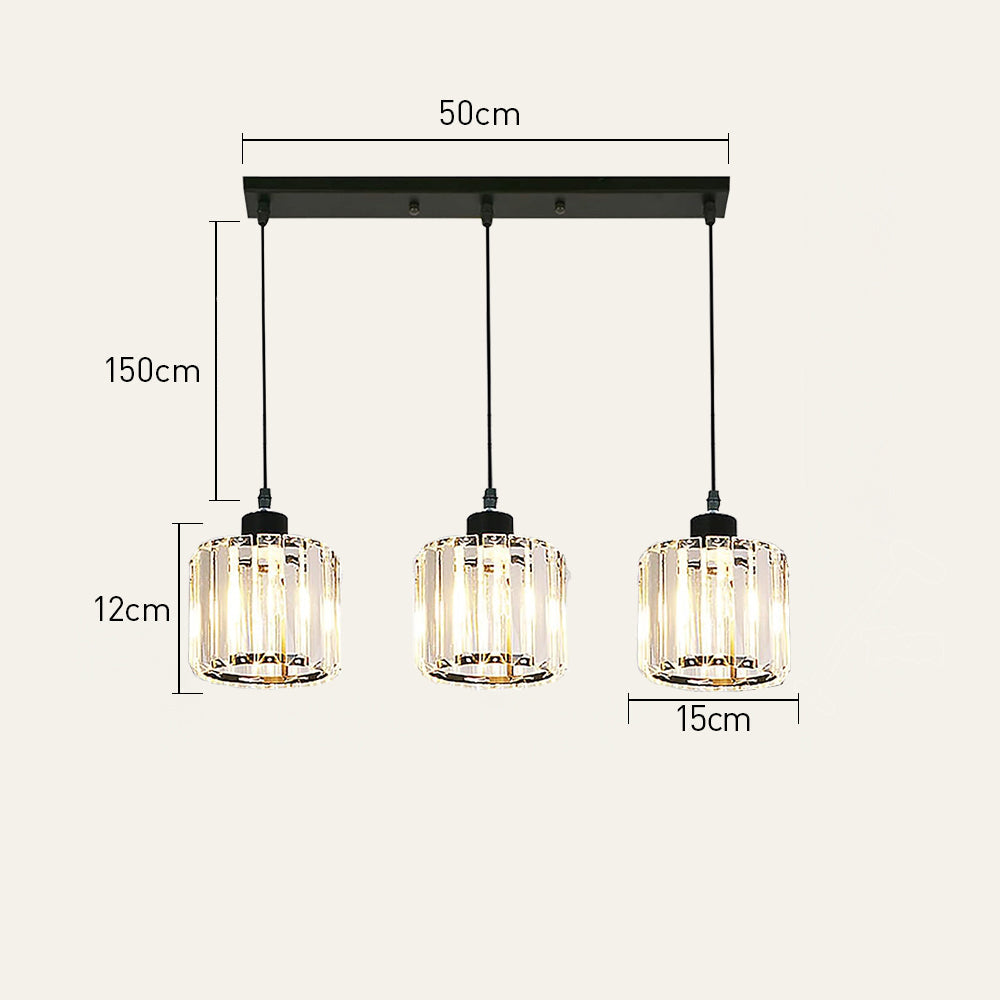 Pendant Light Glass Multihead in Nordic Style | Dorien