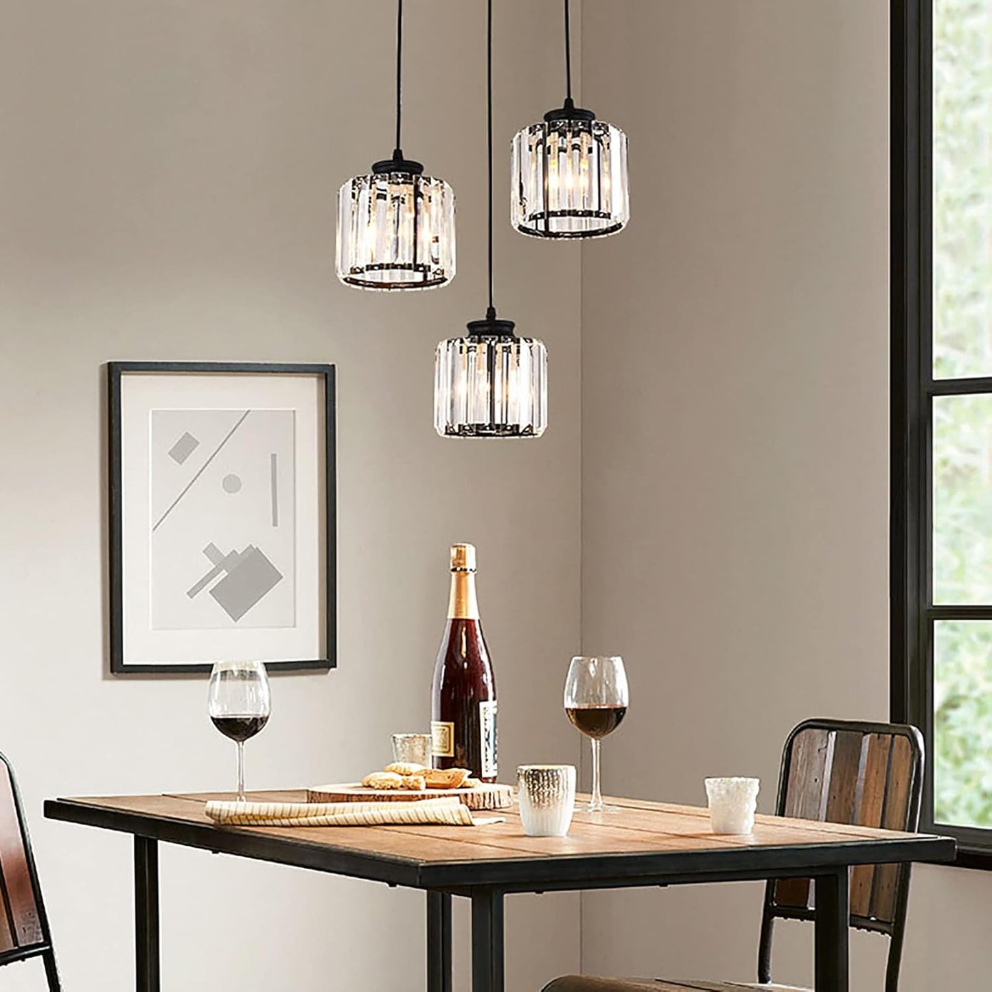 Pendant Light Glass Multihead in Nordic Style | Dorien