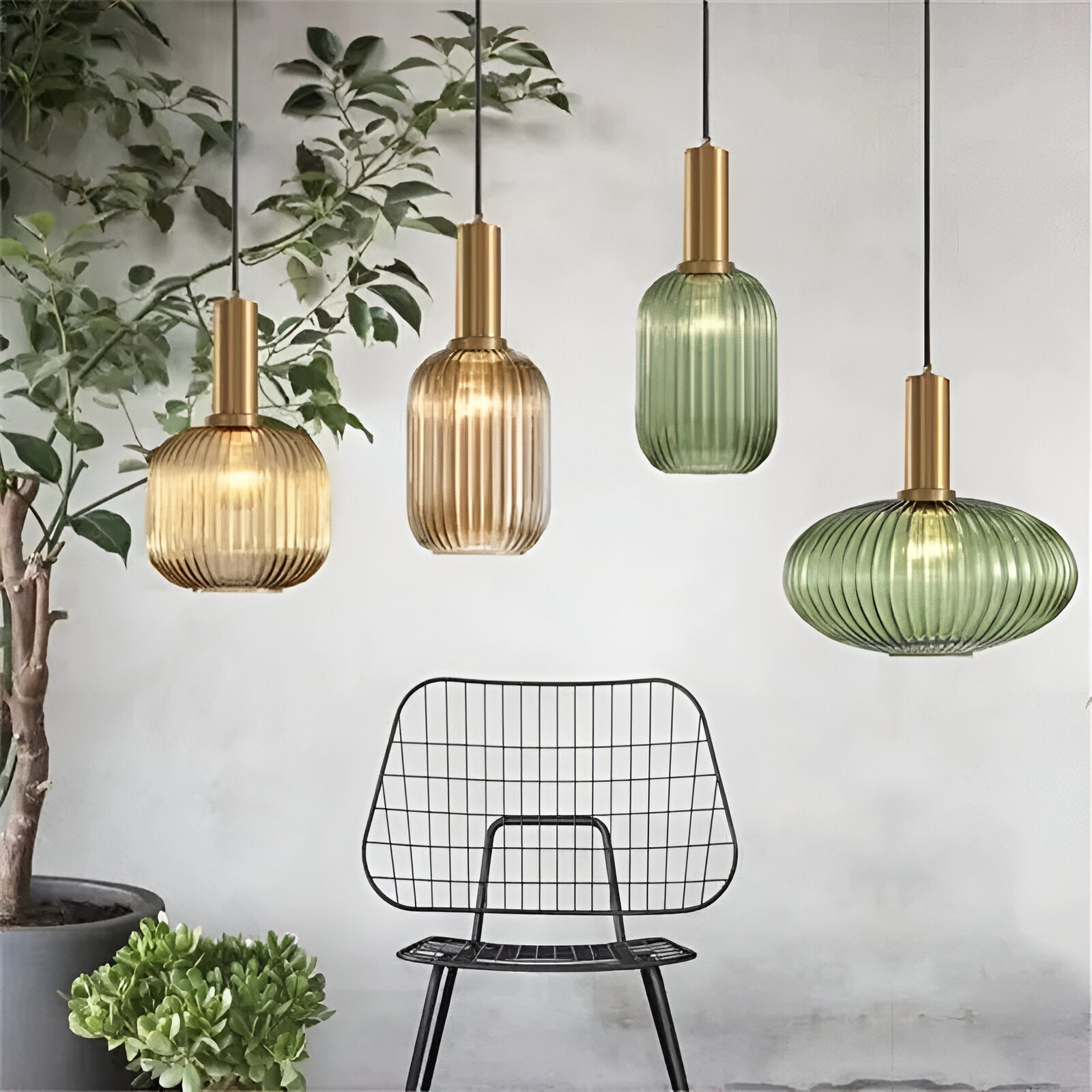 Pendant Light Glass Nordic Retro Design | Calvona