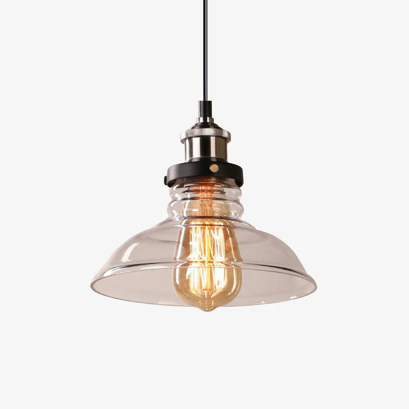 Pendelleuchte Glasschirm Messingfassung Vintage | Kesarin