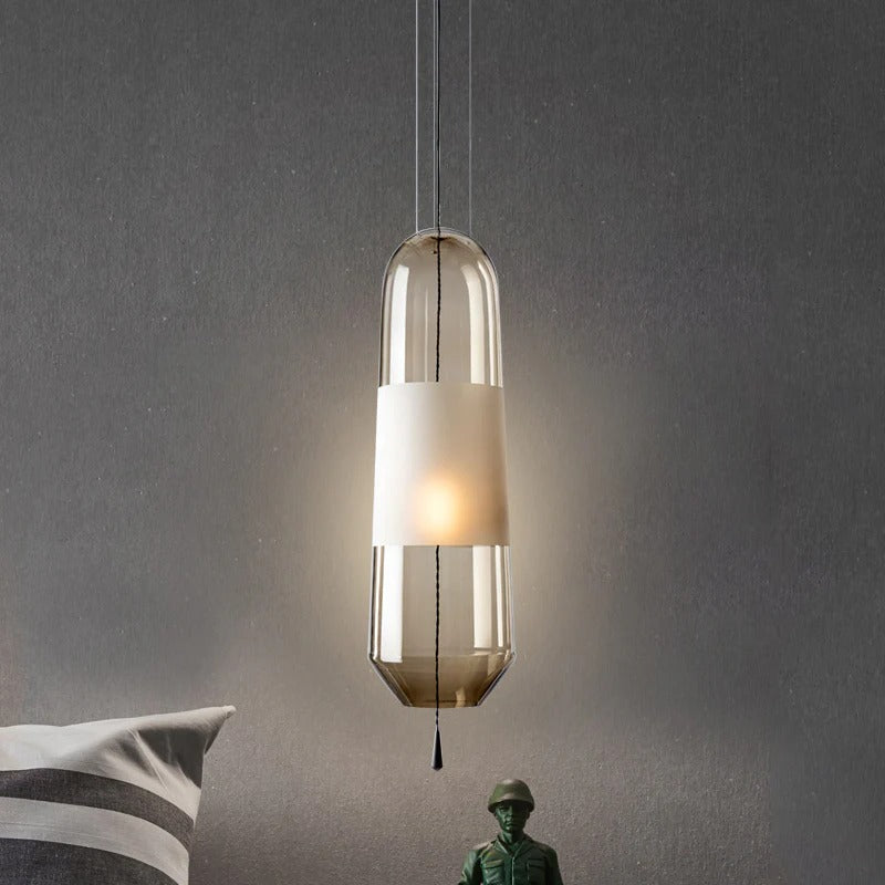Pendant Light Glass Shade Modern Bedside Lighting | Elliora