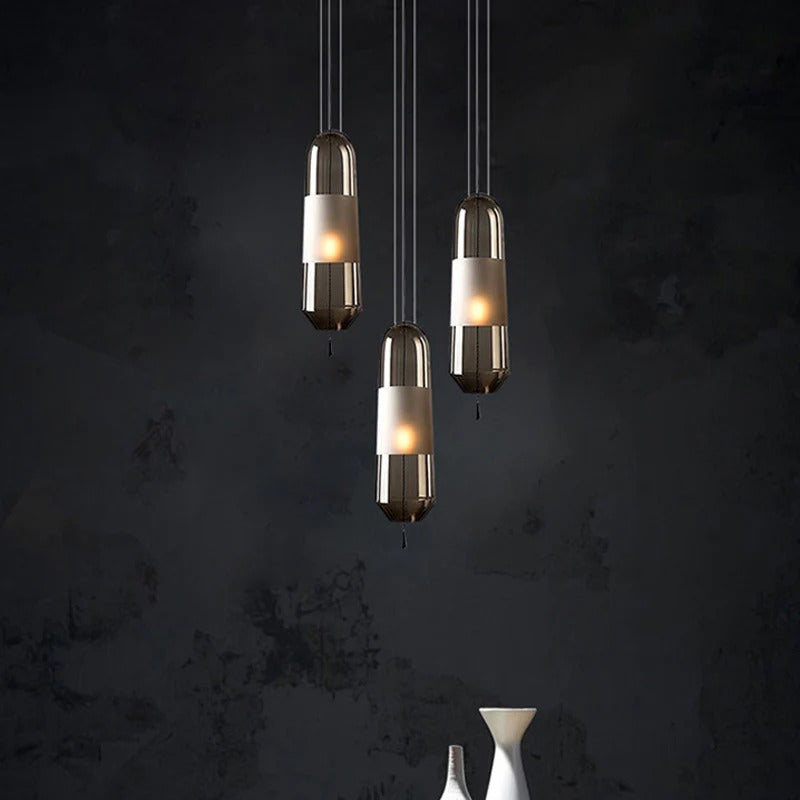 Pendant Light Glass Shade Modern Bedside Lighting | Elliora