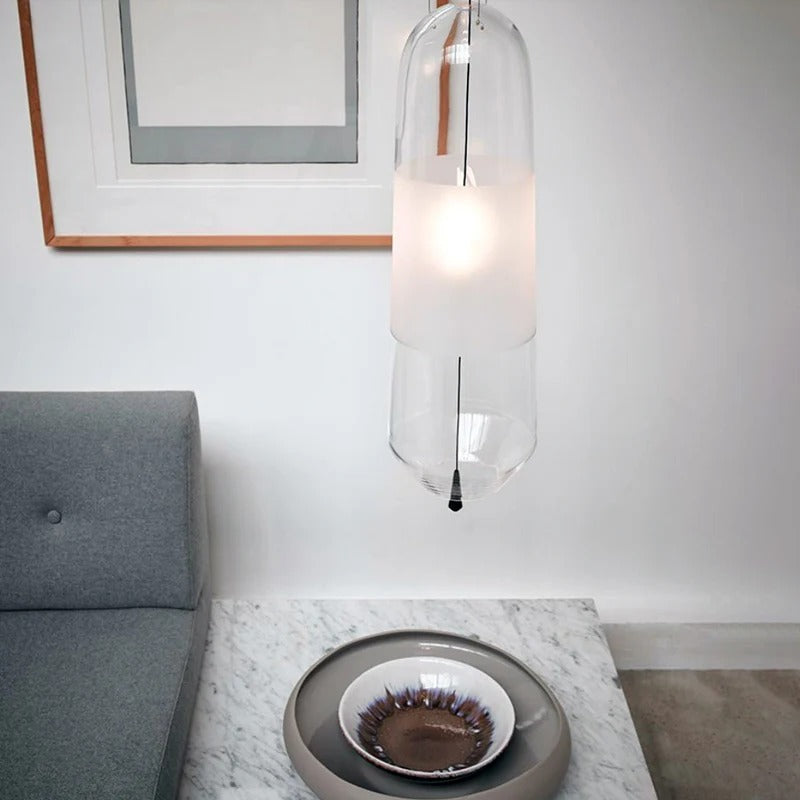 Pendant Light Glass Shade Modern Bedside Lighting | Elliora