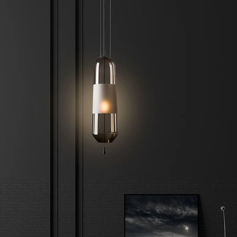 Pendant Light Glass Shade Modern Bedside Lighting | Elliora