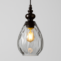 Pendant Light Glass Shade Vintage Style | Merlino