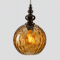 Pendant Light Glass Shade Vintage Style | Merlino