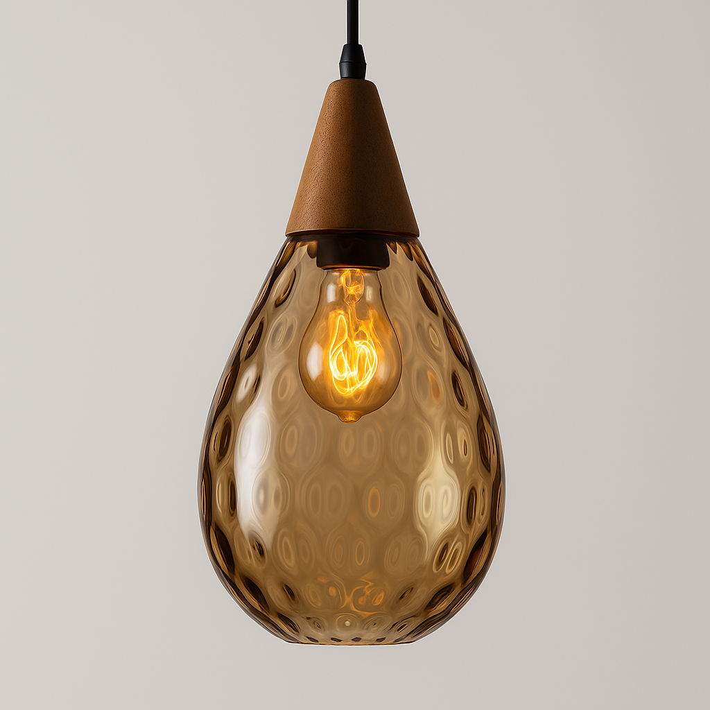 Pendant Light Glass Shade Vintage Style | Merlino
