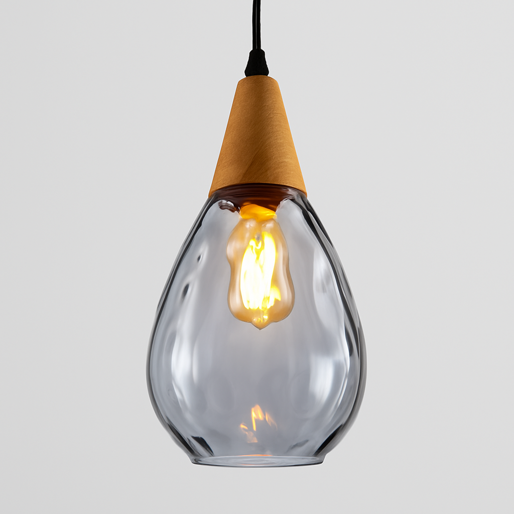 Pendant Light Glass Shade Vintage Style | Merlino