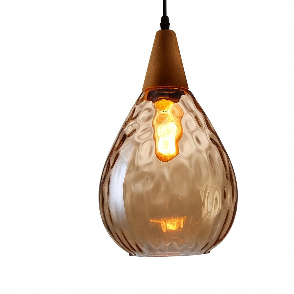 Pendant Light Glass Shade Vintage Style | Merlino