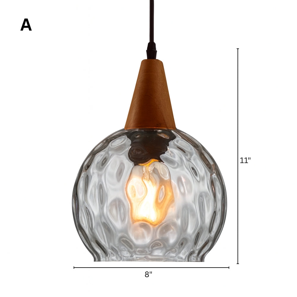 Pendant Light Glass Shade Vintage Style | Merlino