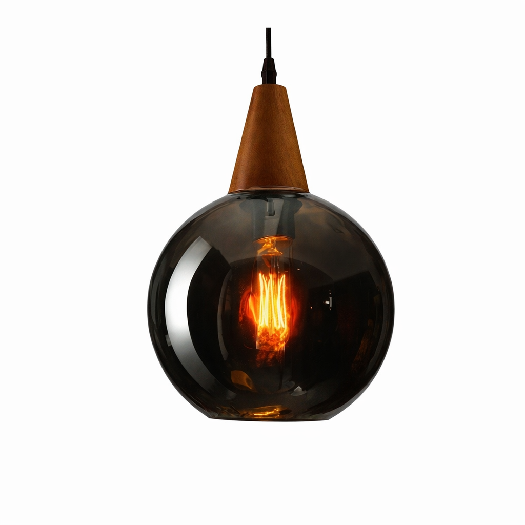 Pendant Light Glass Shade Vintage Style | Merlino