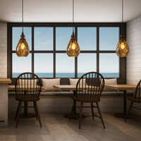 Pendant Light Glass Shade Vintage Style | Merlino