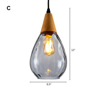 Pendant Light Glass Shade Vintage Style | Merlino