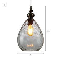 Pendant Light Glass Shade Vintage Style | Merlino