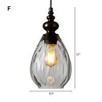 Pendant Light Glass Shade Vintage Style | Merlino
