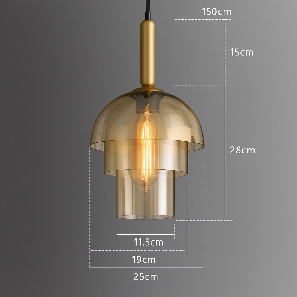 Pendant Light Glass Shade in Modern Style | Melvoro