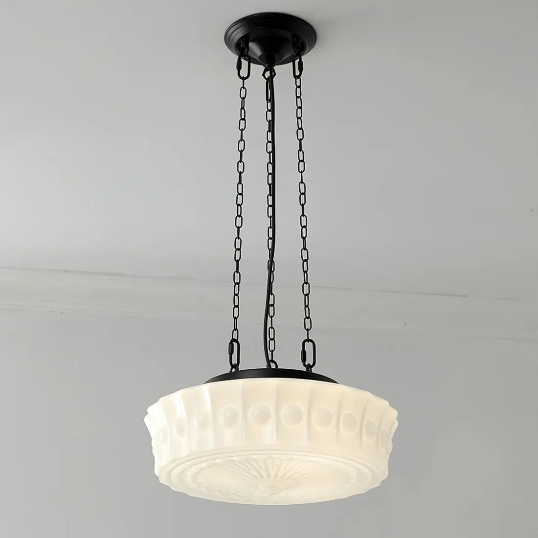 Pendant Light Glass Shade in Retro Interior Style | Ferindo