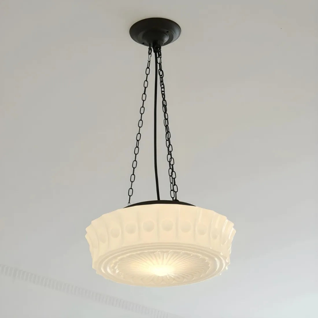 Pendant Light Glass Shade in Retro Interior Style | Ferindo