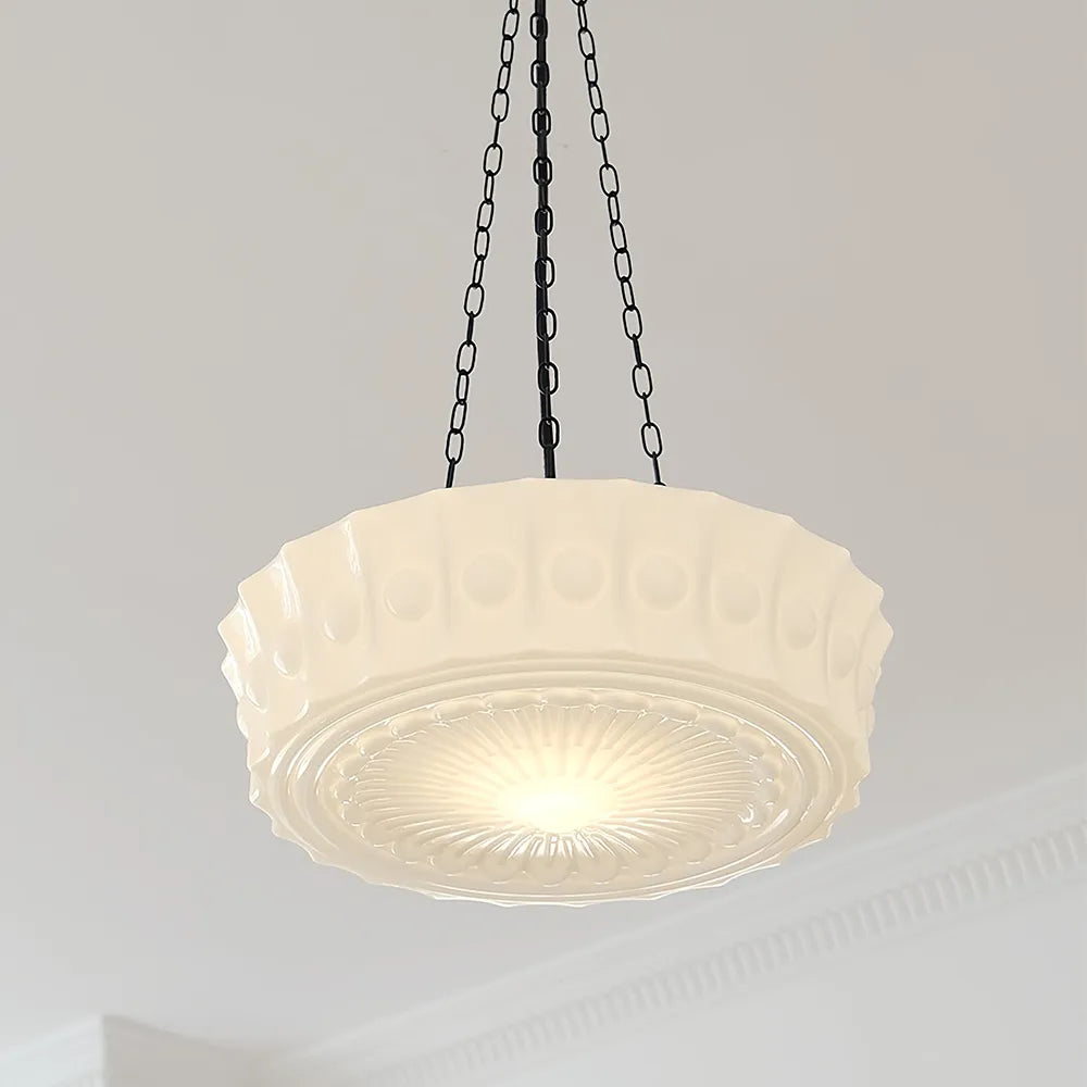 Pendant Light Glass Shade in Retro Interior Style | Ferindo