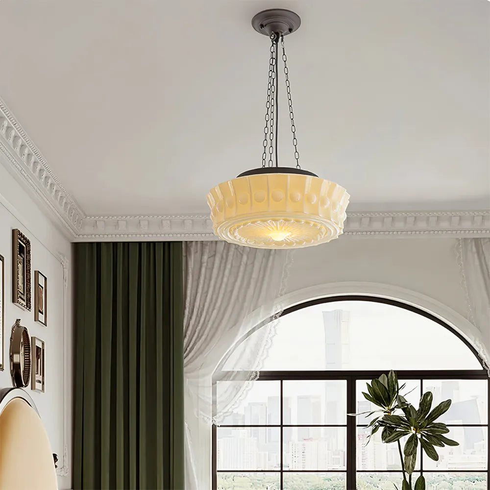 Pendant Light Glass Shade in Retro Interior Style | Ferindo