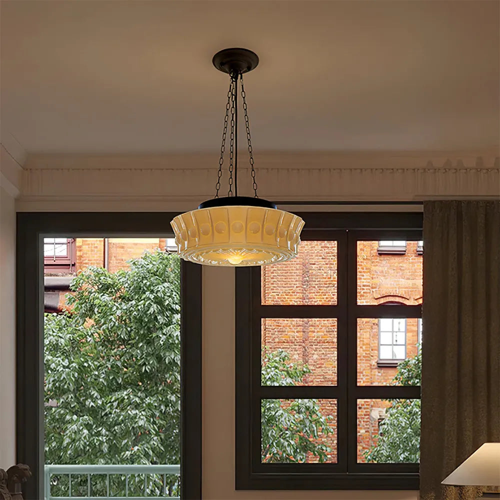 Pendant Light Glass Shade in Retro Interior Style | Ferindo