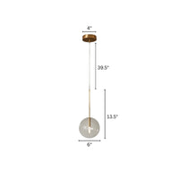 Pendant Light Glass Sphere Hanging Modern Interior | Dixiora