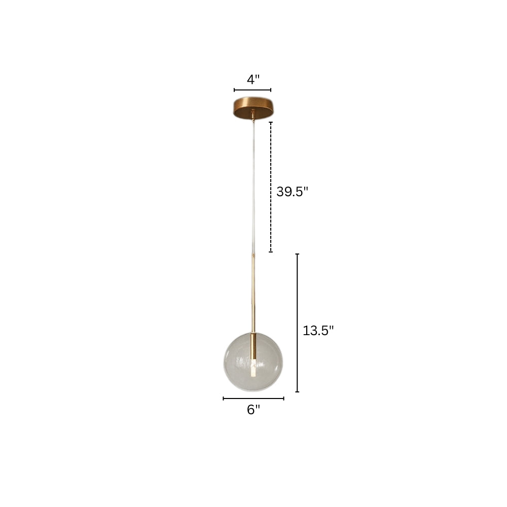 Pendant Light Glass Sphere Hanging Modern Interior | Dixiora