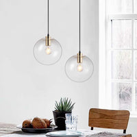 Pendant Light Glass Sphere Hanging Modern Interior | Dixiora