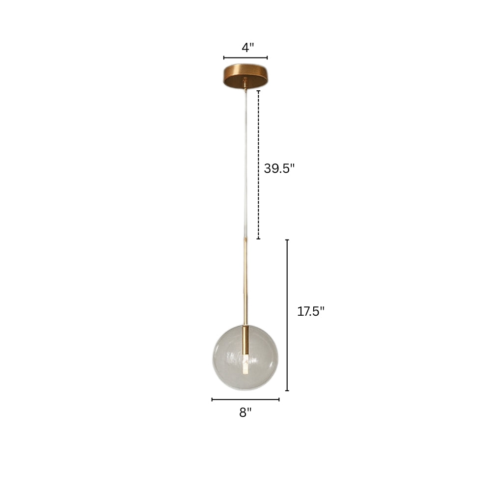 Pendant Light Glass Sphere Hanging Modern Interior | Dixiora