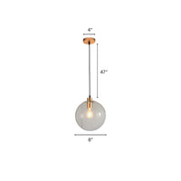 Pendant Light Glass Sphere Hanging Modern Interior | Dixiora