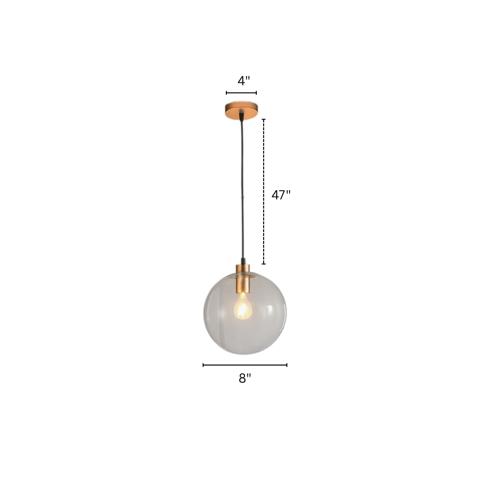 Pendant Light Glass Sphere Hanging Modern Interior | Dixiora