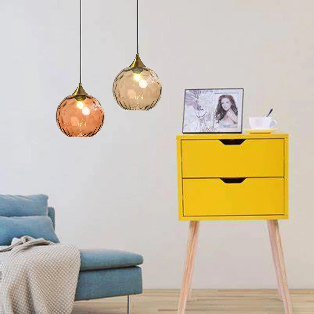Pendant Light Glass Sphere in Nordic Style | Vilmora