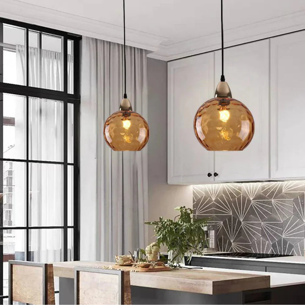 Pendant Light Glass Sphere in Nordic Style | Vilmora