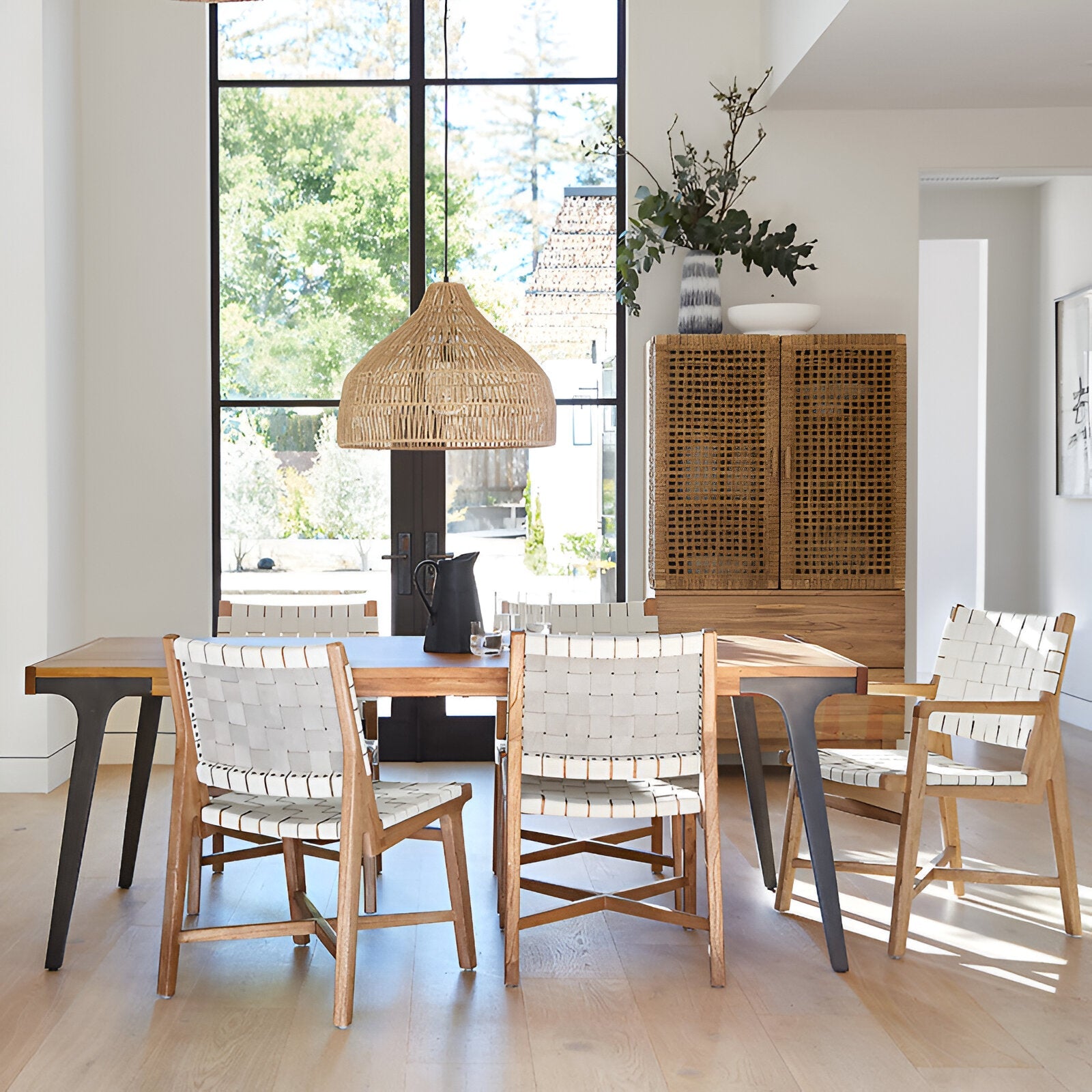 Pendant Light Handwoven Rattan Boho Style | Modaro