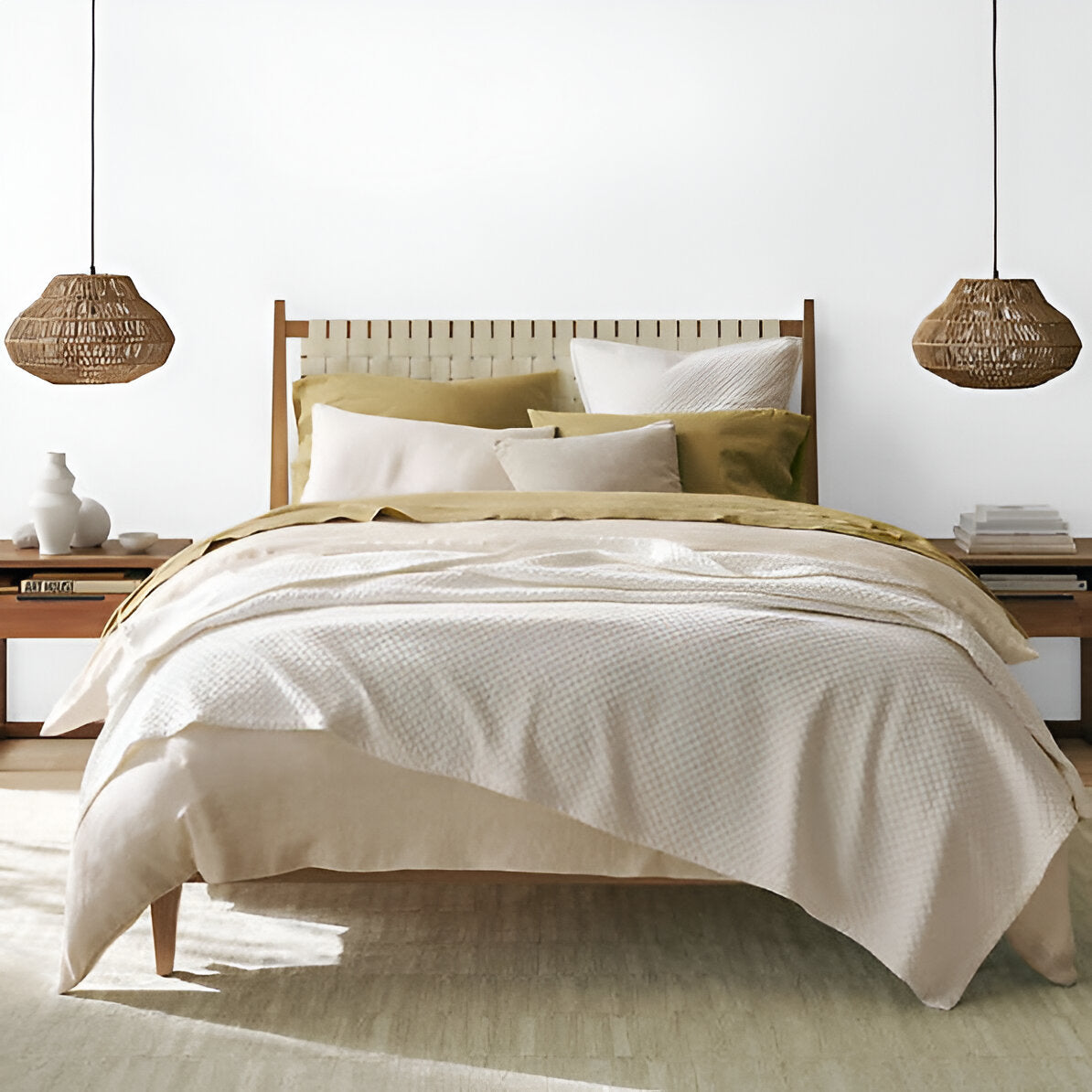 Pendant Light Handwoven Rattan Boho Style | Modaro