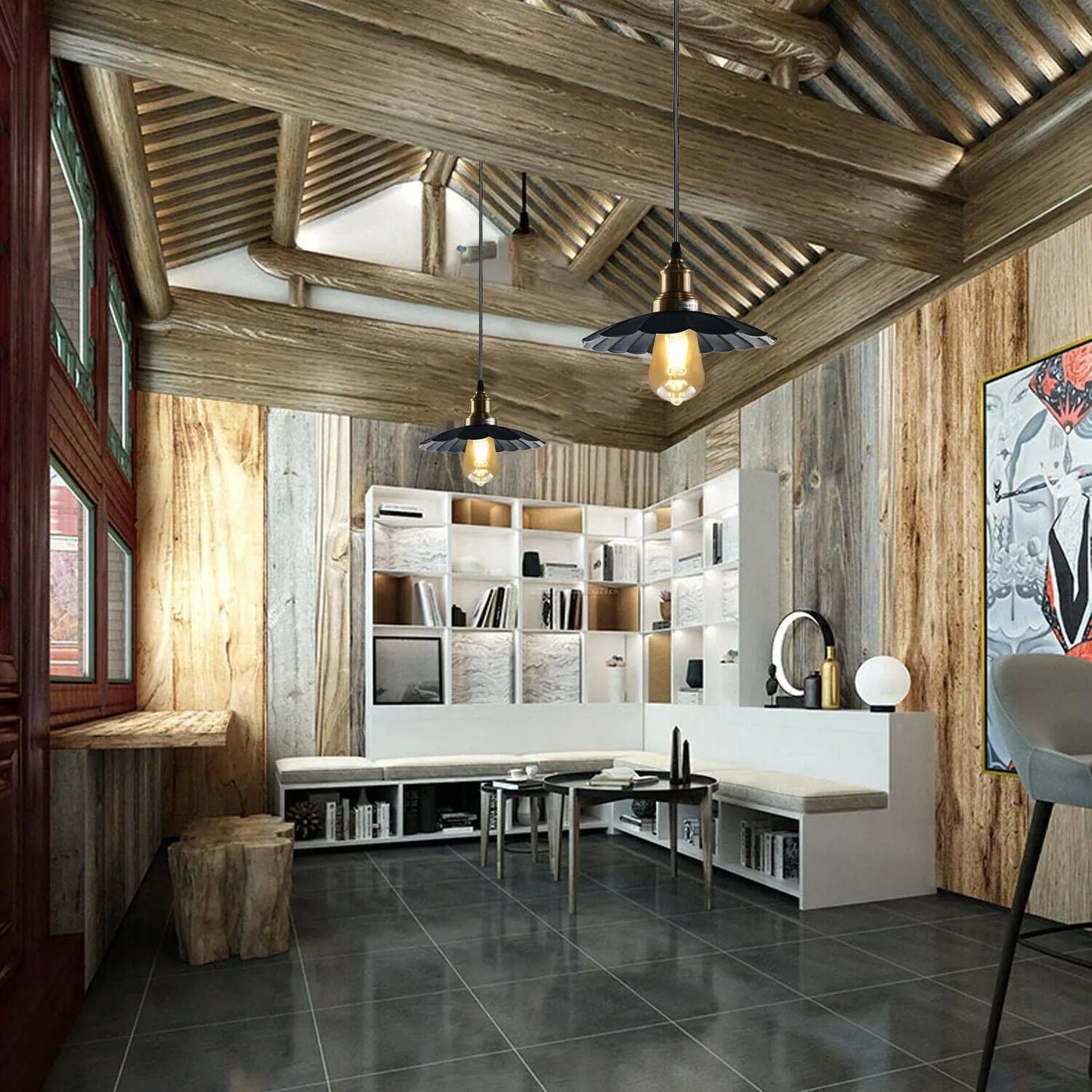 Pendant Light Iron Frame in Nordic Style | Ruvian